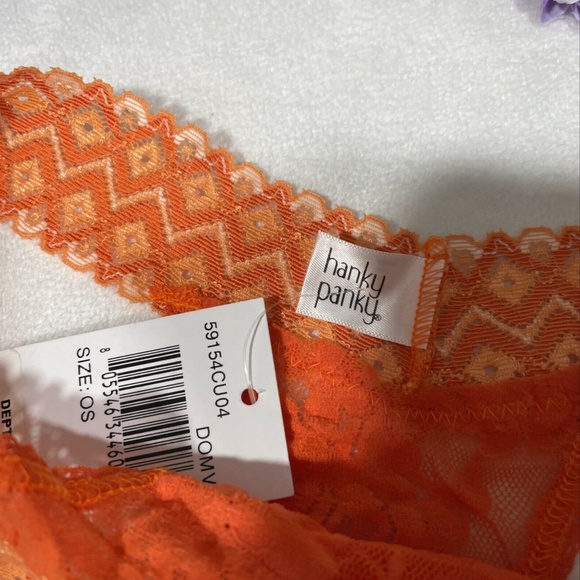 NWT Hanky Panky (4911) Lace Low Rise Thong in Orange‎ [SZ O/S ] - Picture 5 of 11